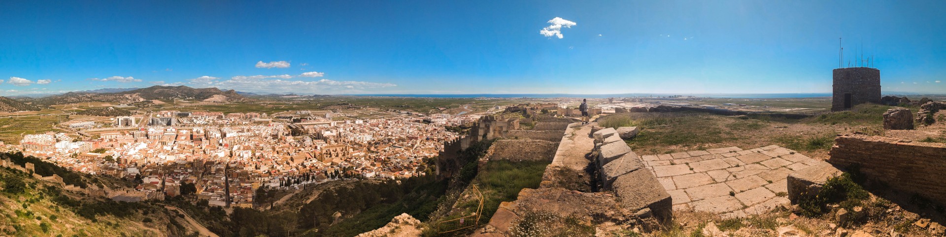 Vistas desde el Castillo de Sagunto, un de los mejores miradores de la provincia de Castellón
