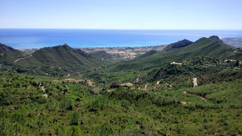 Vista a Benicàssim y Grao de Castellón desde la ruta hacia Cima Bartolo