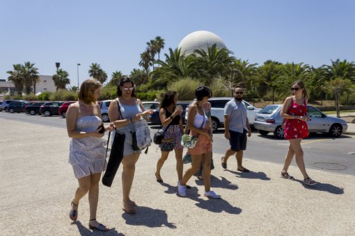 Primera quedada blogueros de viajes en el planetario de Castellón